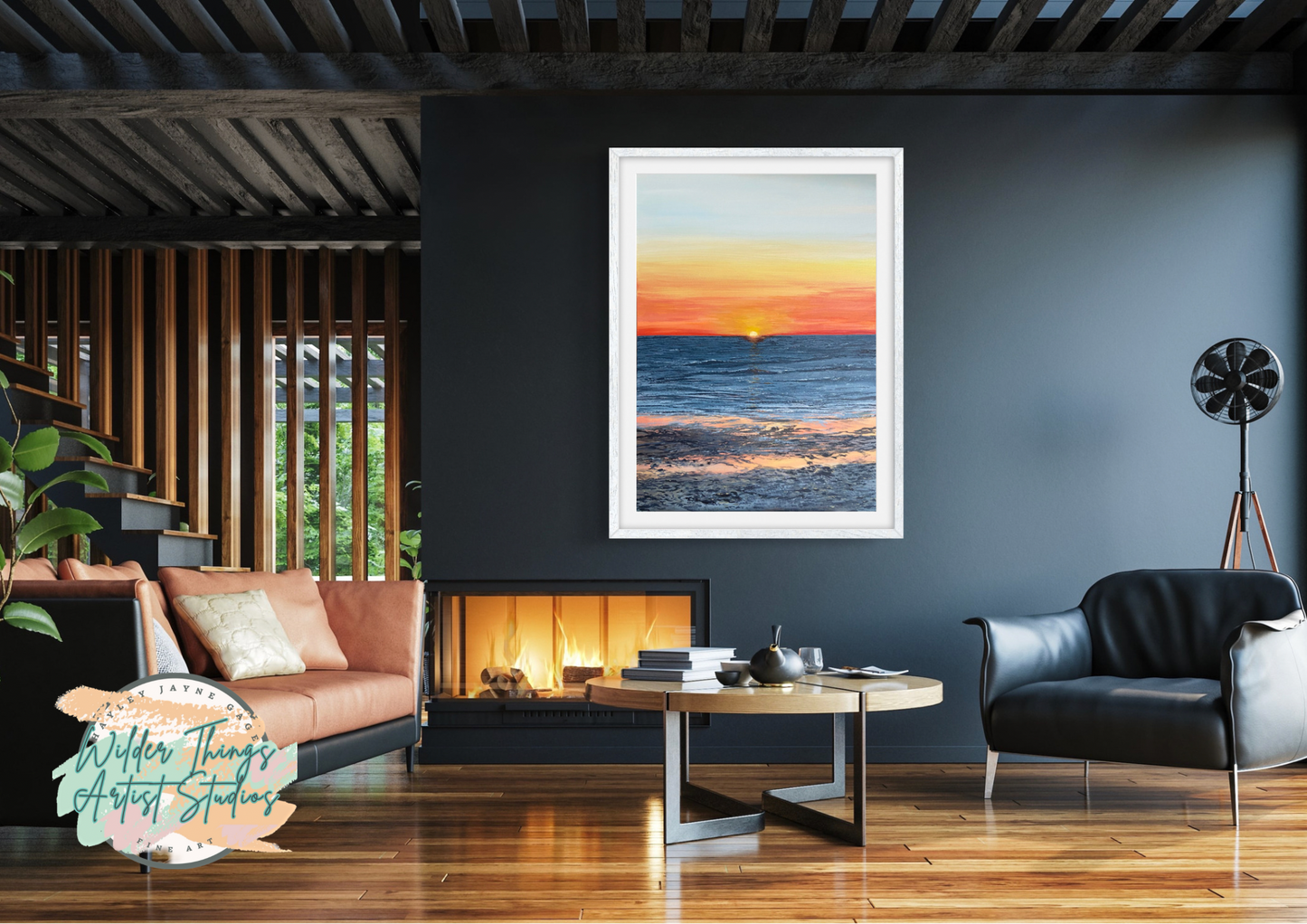 The Afterglow, Perranporth: Realistic Sea Painting at Sundown