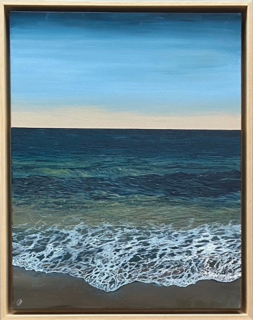 Pure Shores: Tranquil Calming Detailed Cornish Realistic Seascape, Fine Art Giclée Print.