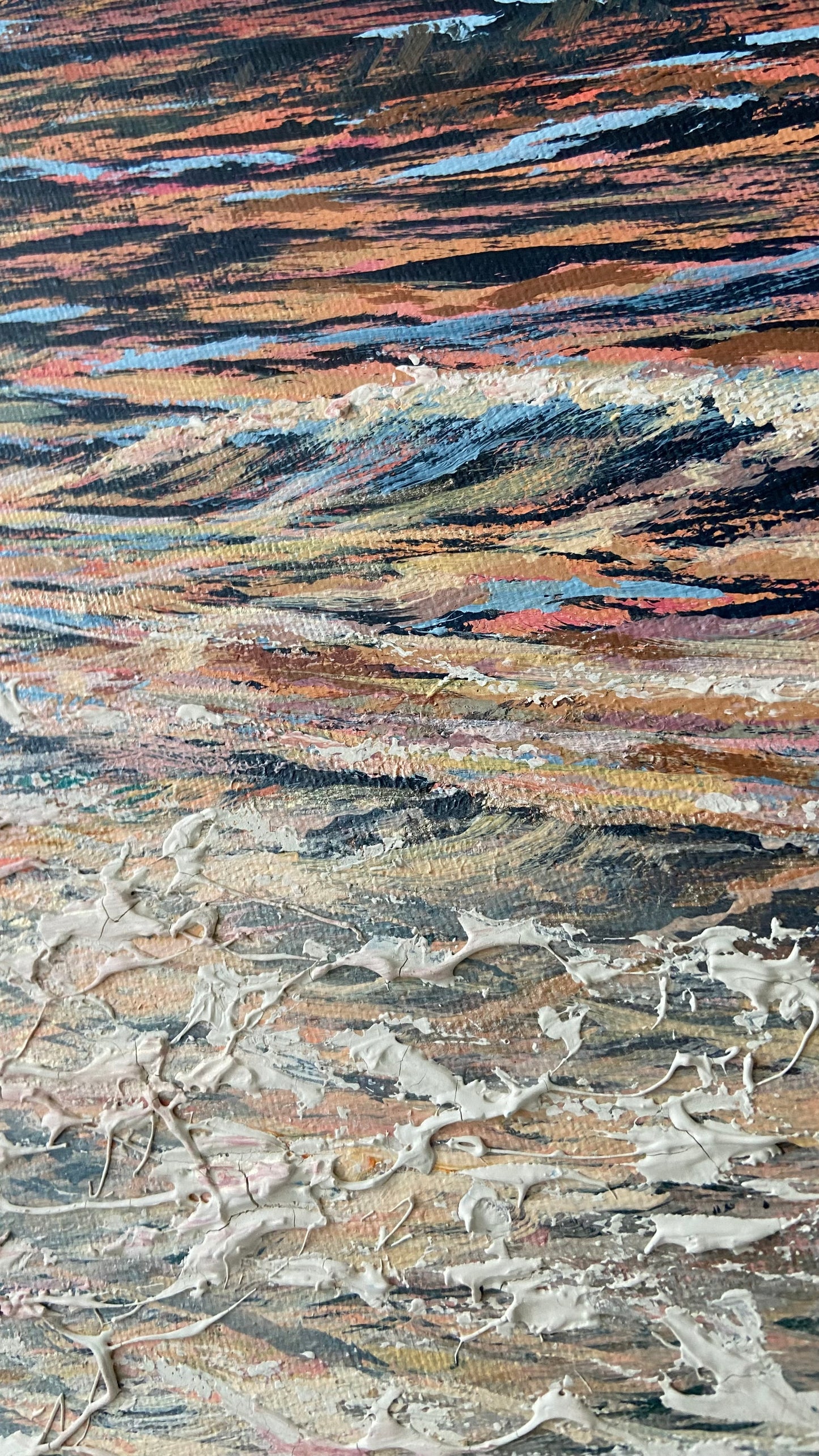 Wildlife Waters Original: Beach Sunset Circular Warm Seascape
