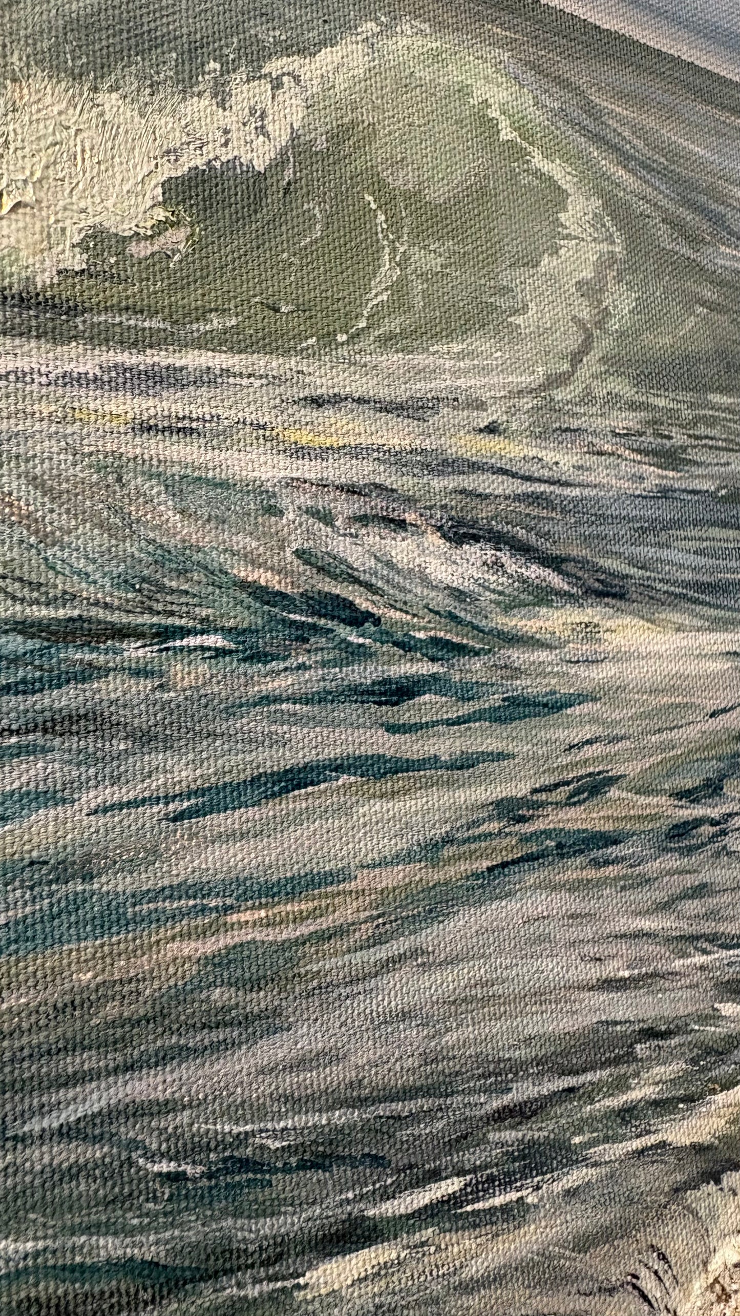 Original “Diamonds on the Sea, Seaton.”Cornish Beach Canvas Wall Art