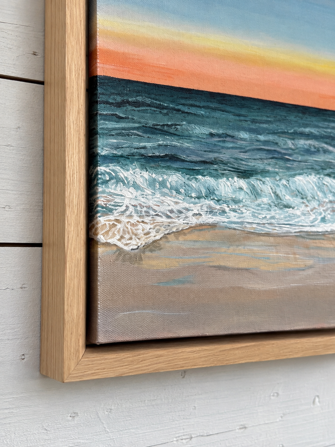 Original: Cornish Beach Sunset Canvas Wall Art