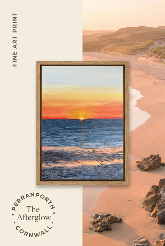 “The Afterglow” Perranporth. Sunset Beach, Cornwall.