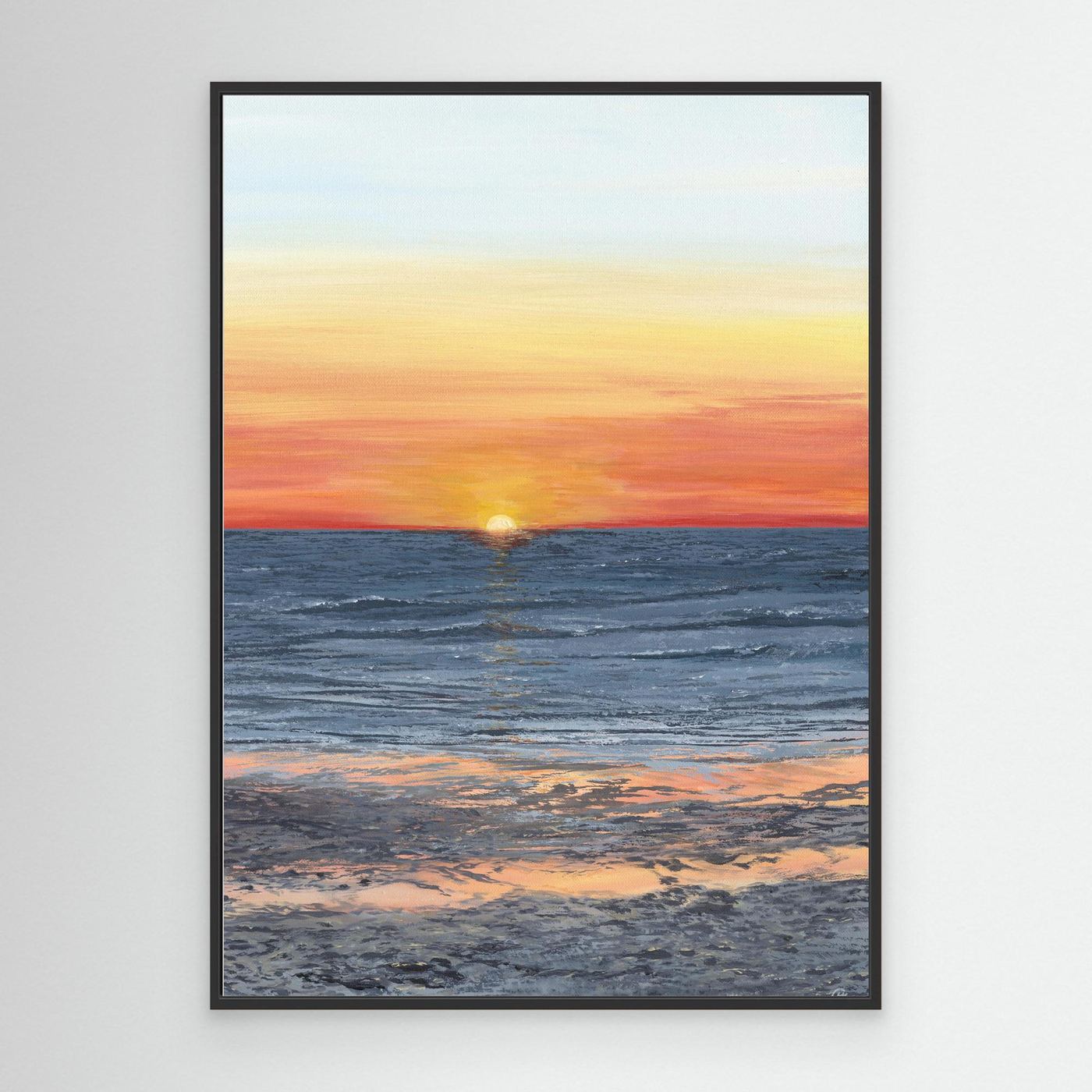 “The Afterglow” Perranporth. Sunset Beach, Cornwall. 