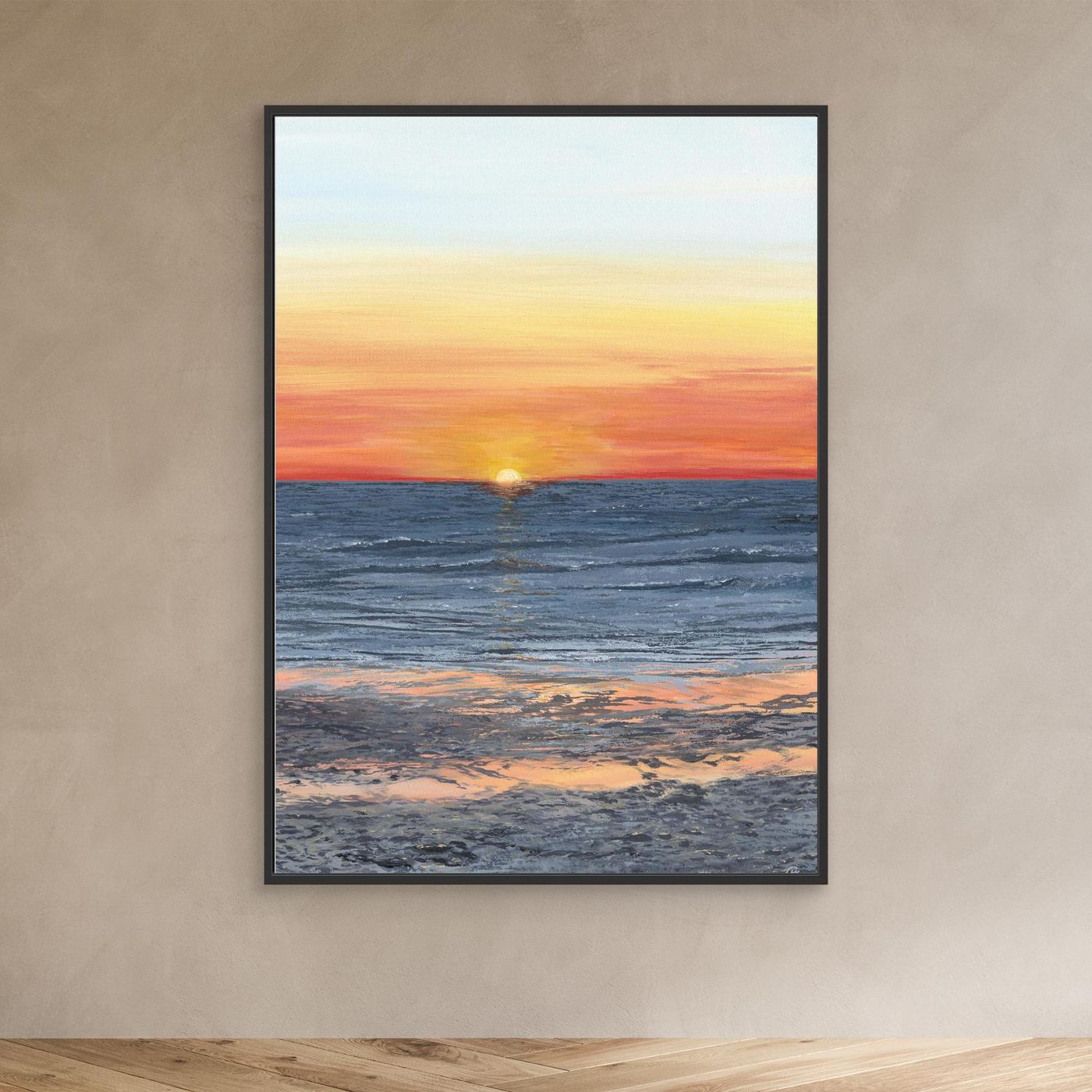 “The Afterglow” Perranporth. Sunset Beach, Cornwall. 