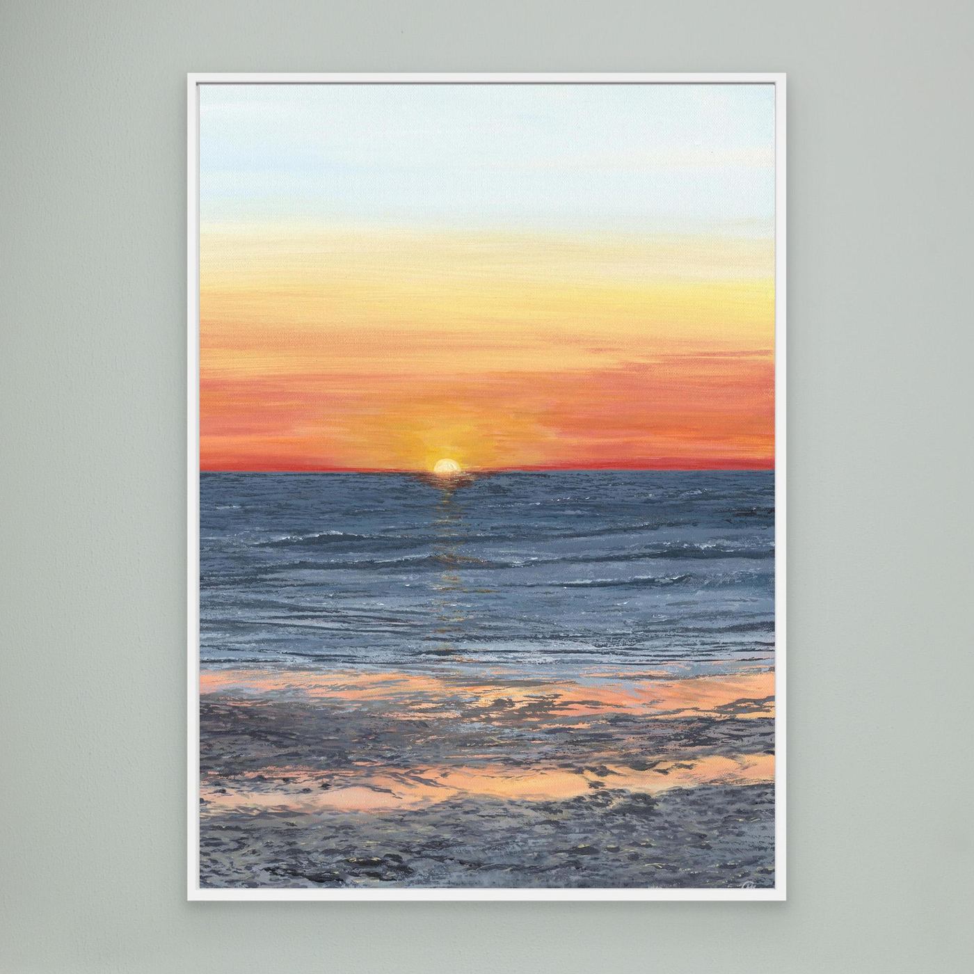 “The Afterglow” Perranporth. Sunset Beach, Cornwall. 
